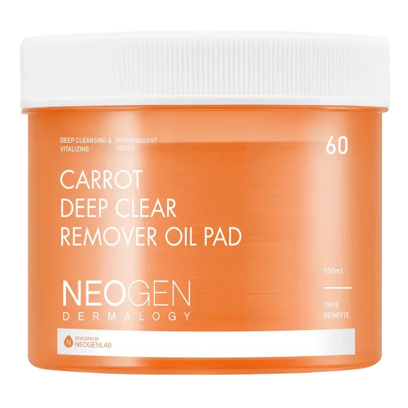 [NeoGen] DERMALOGY CARROT DEEP CLEAR OIL PAD 150ML (60 PADS)