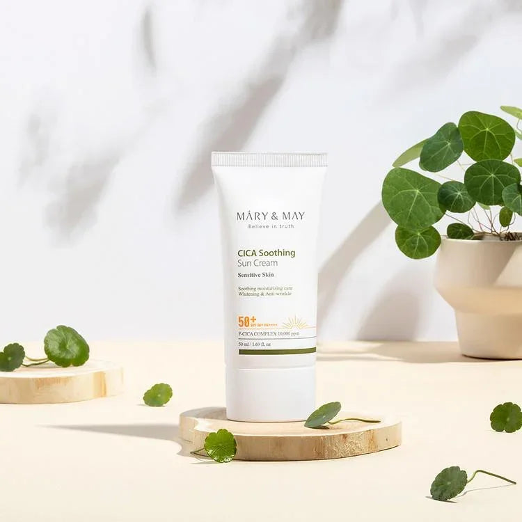 [Mary&May] CICA Soothing Sun Cream SPF50+ PA++++ - 50ml