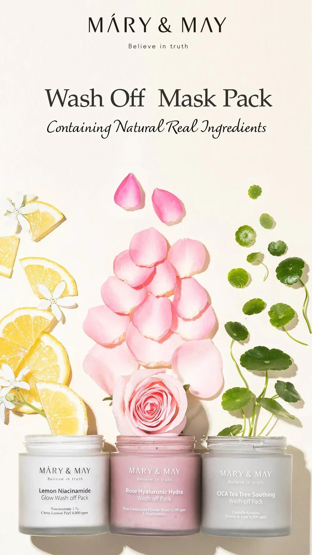 [Mary&May] Rose Hyaluronic Hydra Wash Off Pack 125g