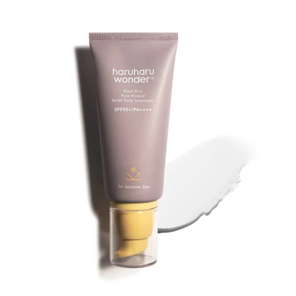 [haruharuwonder] Black Rice Pure Mineral Relief Daily Sunscreen Unscented SPF50+ 50ml