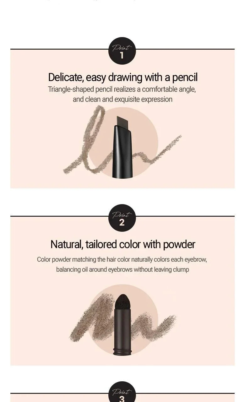 [WAKEMAKE] Powder Jet Dual Brow 0.75g - #05 Dark Brown