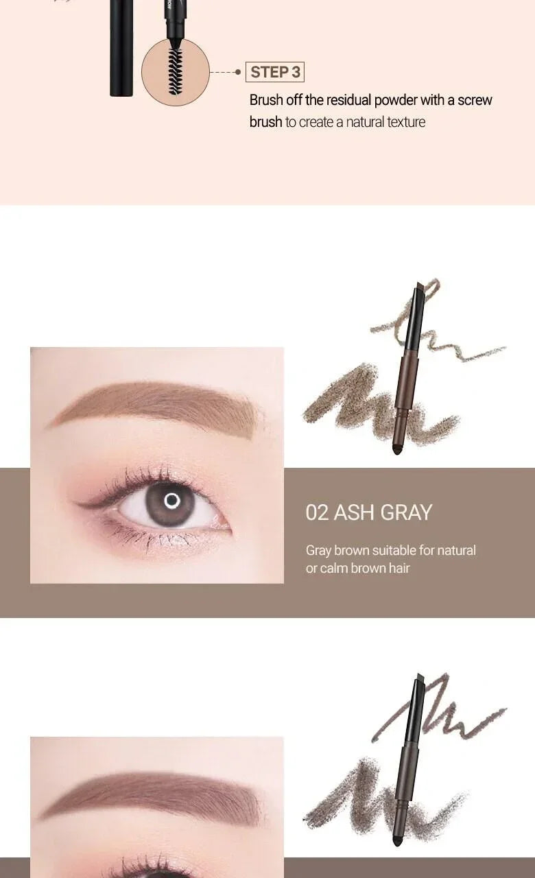 [WAKEMAKE] Powder Jet Dual Brow 0.75g - #05 Dark Brown