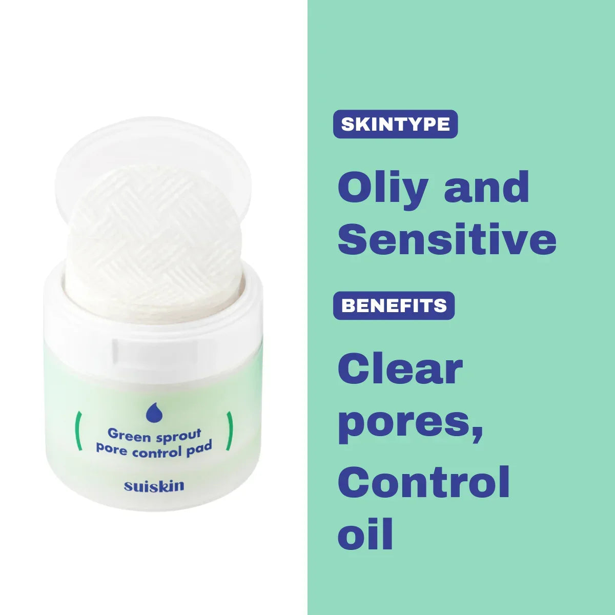 [Suiskin] Green sprout pore control pad 70EA