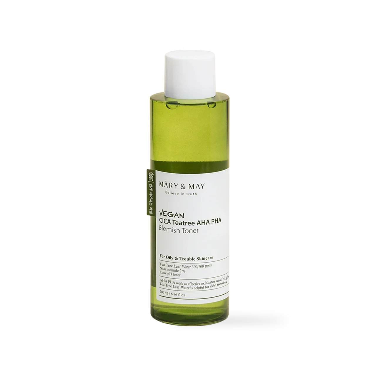 [Mary&May] Vegan CICA Tea Tree AHA PHA Blemish Toner - 200ml