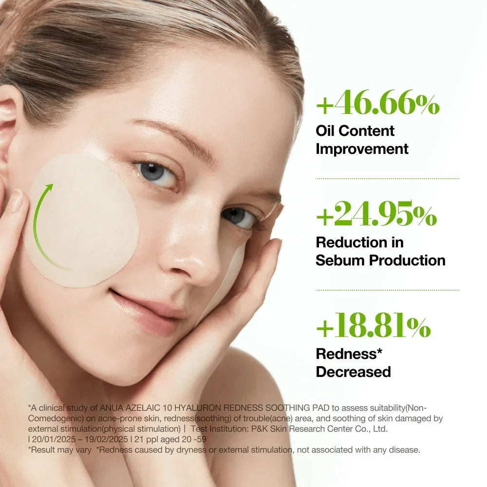 [Anua] Azelaic 10 Hyaluron Redness Soothing Pad 230ml 90ea