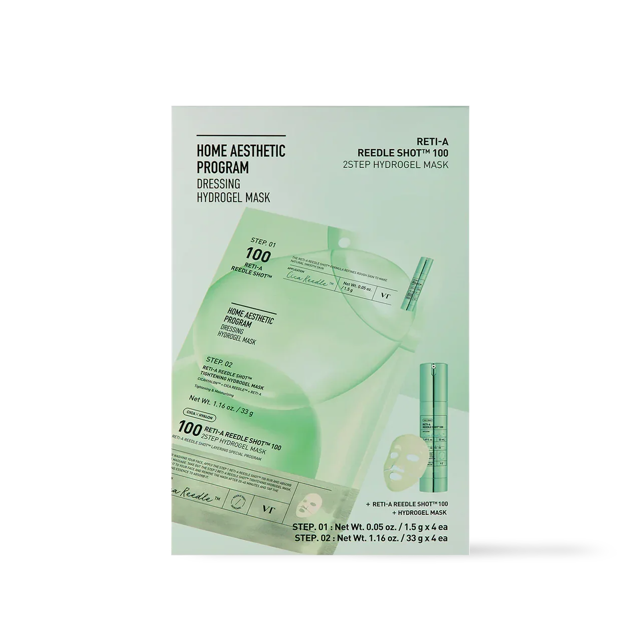 [VT Cosmetics] RETI-A Reedle Shot 100 2STEP Hydrogel Mask - 2type