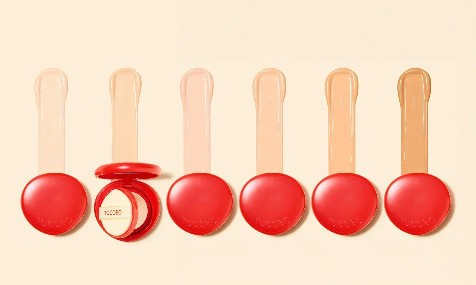 [Tocobo] Apple Dewy Fit Cushion - 6 Colors with Refill Set