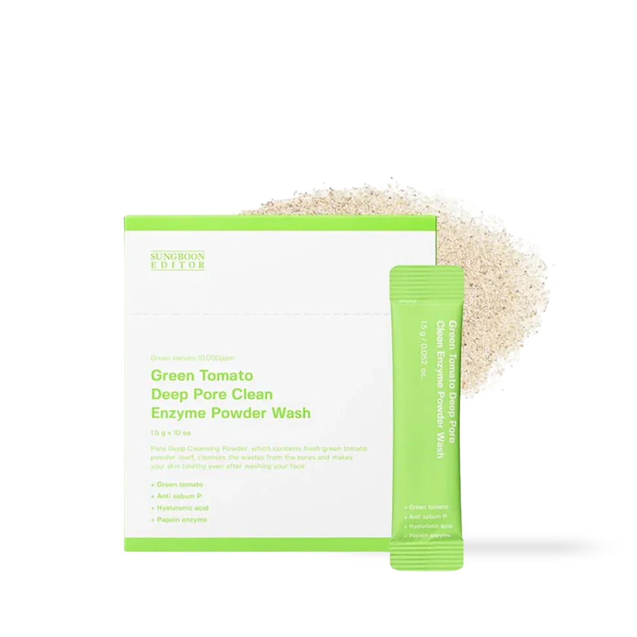 [SUNGBOON EDITOR] Green Tomato Deep Pore Clean Enzyme Powder Wash 1.5gX10ea