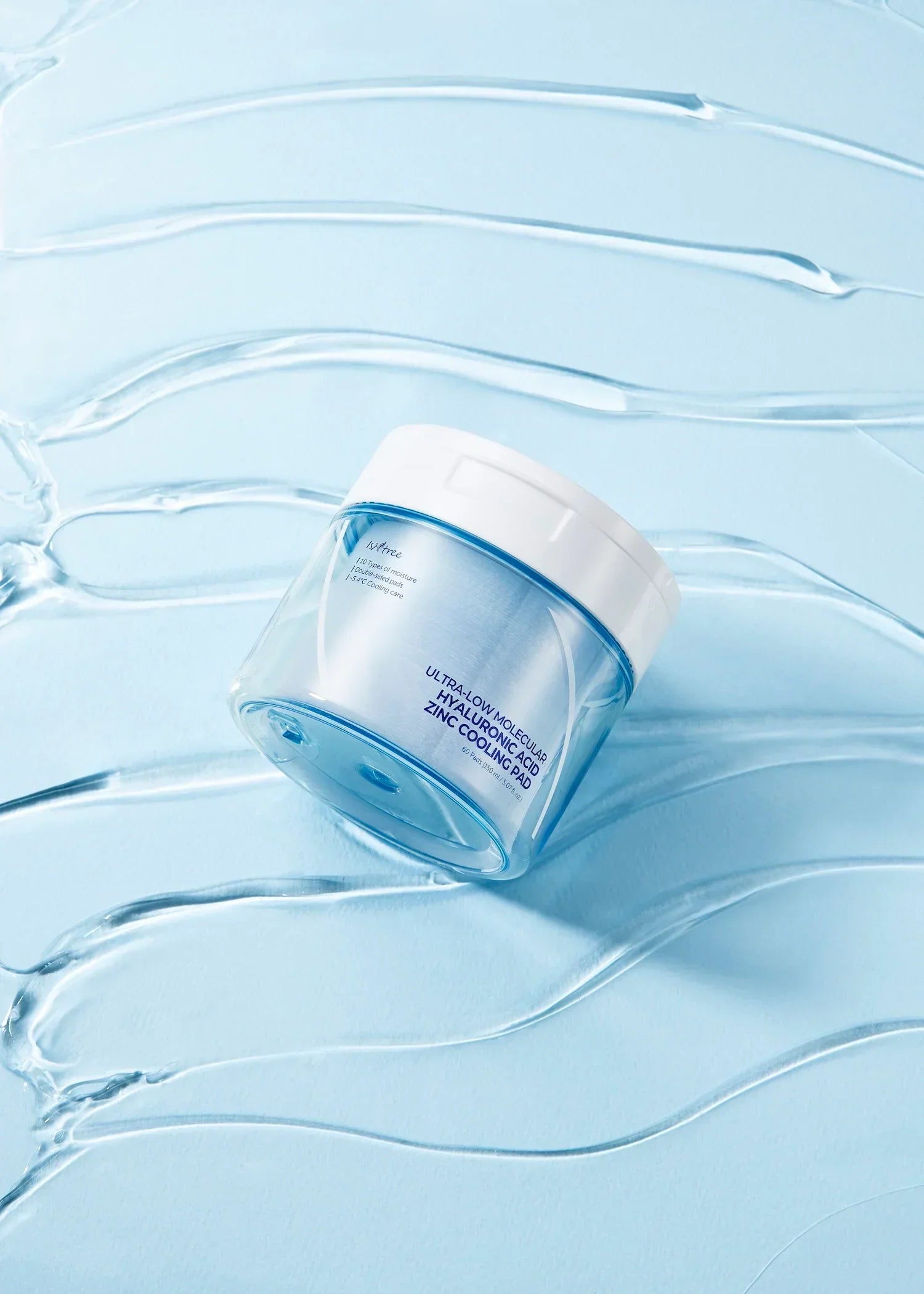 [Isntree] Ultra-Low Molecular Hyaluronic Acid Zinc Cooling Pad 150ml 60ea