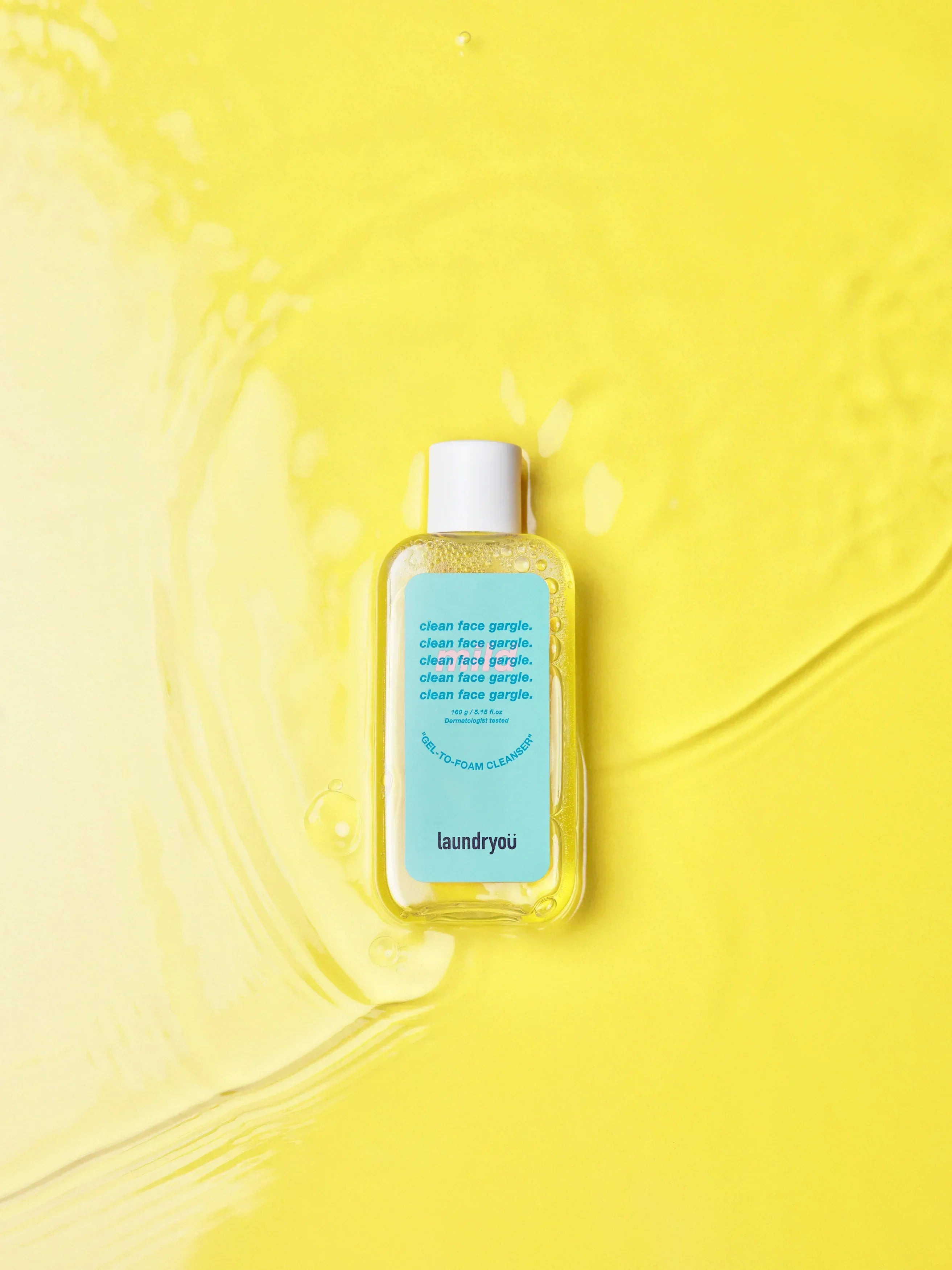 [Laundryou] Clean Face Gargle Gel-to-Foam Cleanser Mild 160g