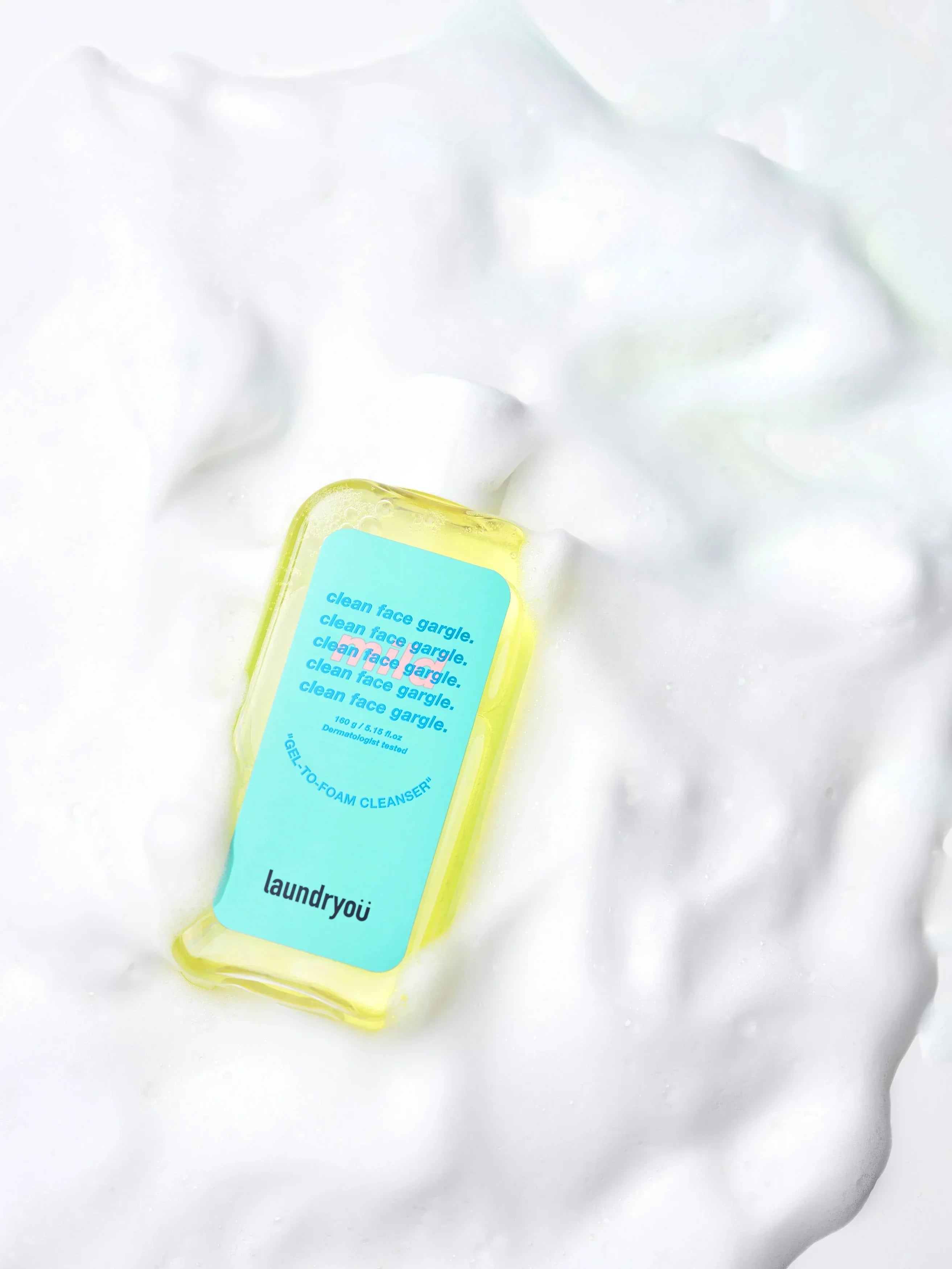 [Laundryou] Clean Face Gargle Gel-to-Foam Cleanser Mild 160g