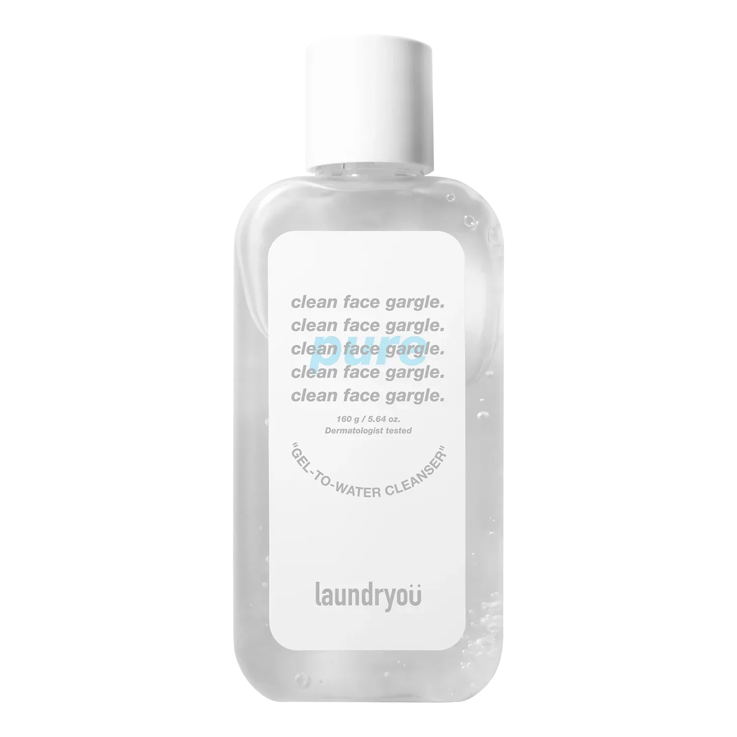 [Laundryou] Clean Face Gargle Gel-to-Foam Cleanser PURE 160g