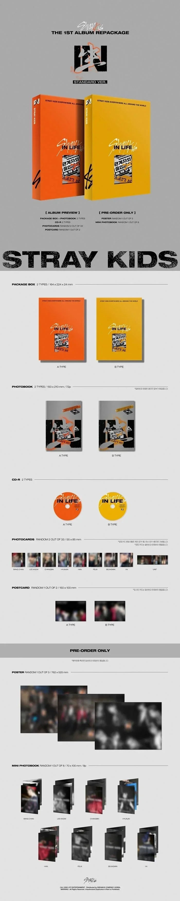 [Stray Kids] STRAY KIDS 1st Full Album Repackage [IN生 (IN LIFE)]