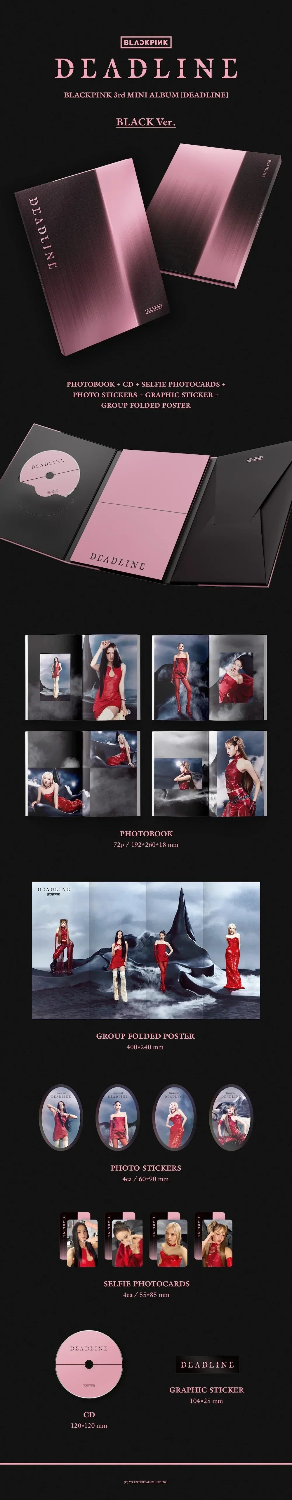 [BLACKPINK] BLACKPINK 3rd MINI ALBUM [DEADLINE] BLACK Ver.