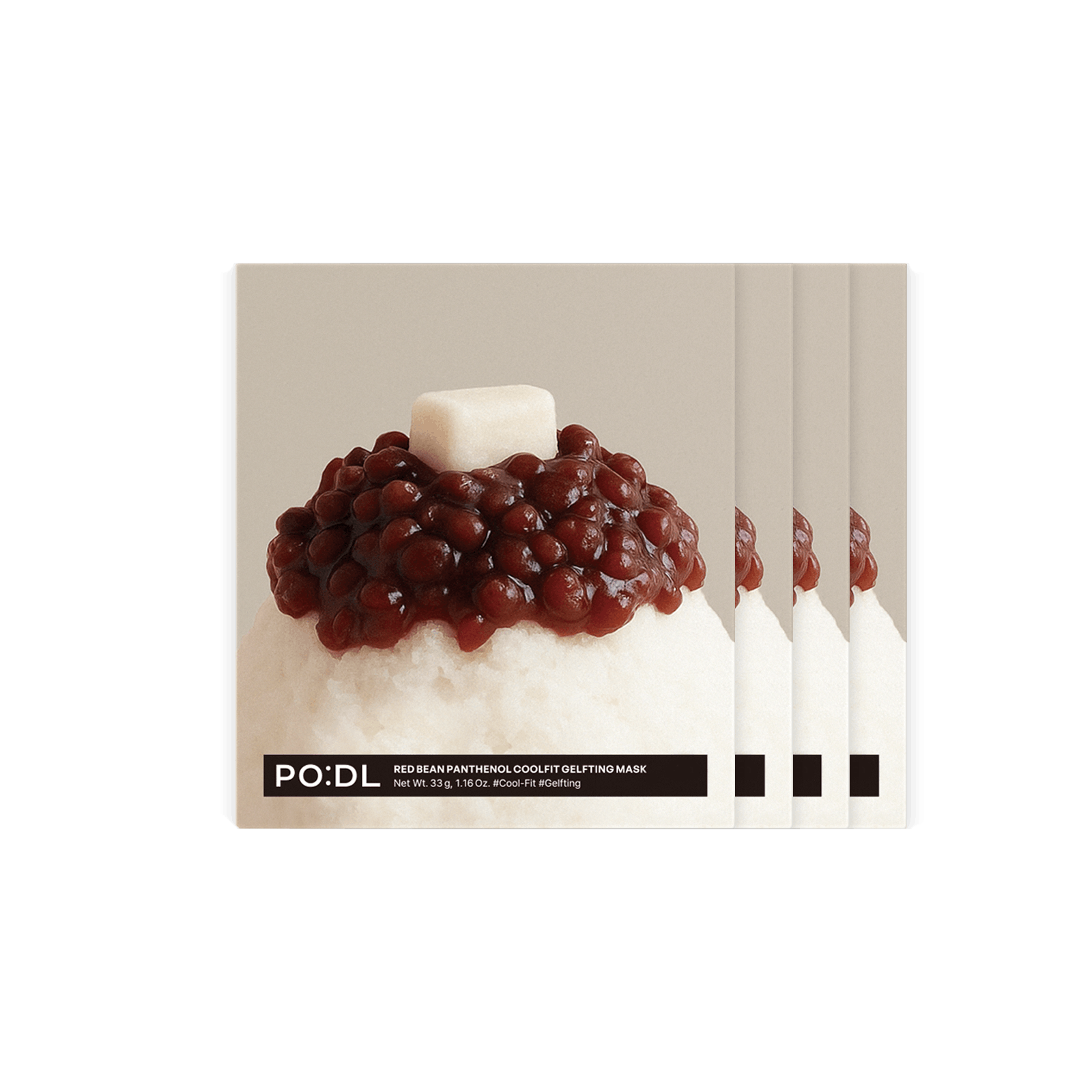[PO:DL] Red Bean Panthenol Coolfit Gelfting Mask (4ea) (+Special Gift)