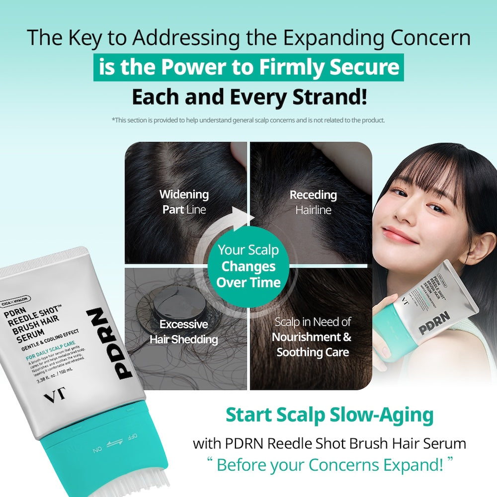 [VT Cosmetics] PDRN Reedle Shot Brush Hair Serum 100ml