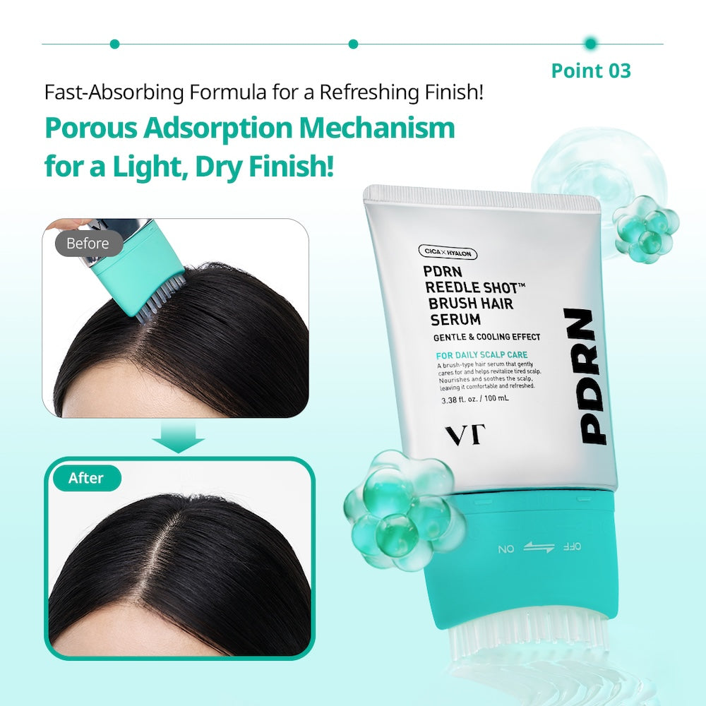 [VT Cosmetics] PDRN Reedle Shot Brush Hair Serum 100ml