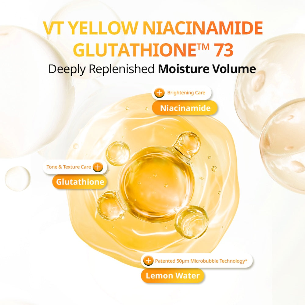 [VT Cosmetics] Niacinamide Glutathione Yellow Micro Bubble Serum 70ml