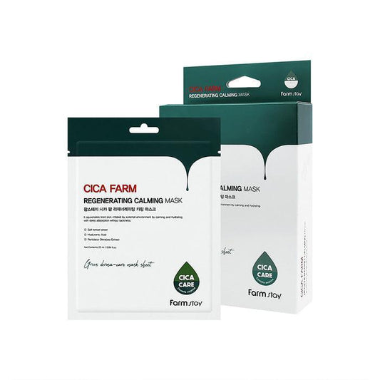 [Farmstay] Cica Farm Regenerating Calming Mask 25ml*10pcs - KBeauti