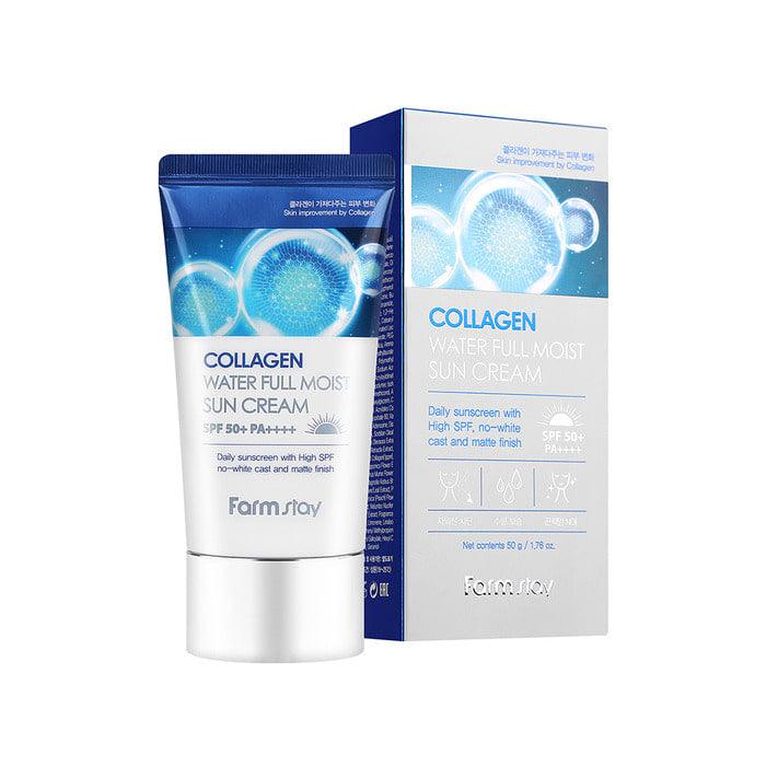 [Farmstay] Collagen Water Full Moist Sun Cream - 50g - KBeauti