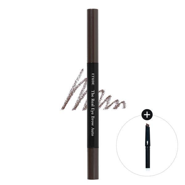 [Etudehouse] The Real Eye brow Auto Pencil -02 Grey Brown - KBeauti