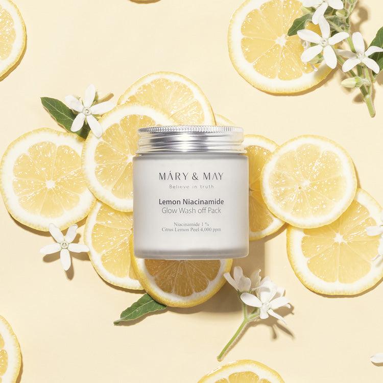 [MARY&MAY] Lemon Niacinamide Glow Wash Off Pack 125g - KBeauti