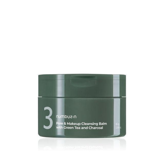 [Numbuzin] No.3 Pore & Makeup Cleansing Balm With Green Tea And Charcoal 85g - KBeauti