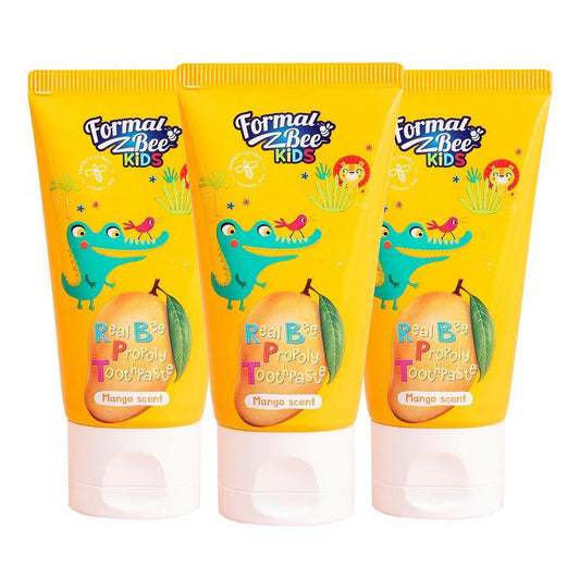 [FormalBeeKids] Real Bee Propoly Toothpaste Mango 60g 3pcs X Bundle Pack - KBeauti