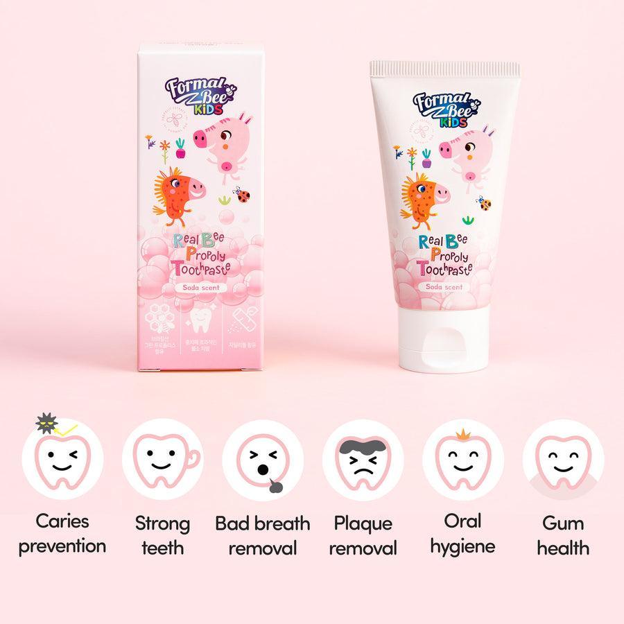 [FormalBeeKids] Real Bee Propoly Toothpaste Soda 60g 3pcs X Bundle Pack - KBeauti