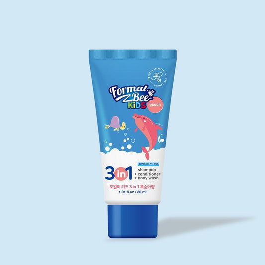 [FormalBeeKids] shampoo conditioner body wash 3 in 1 Peach 30ml - KBeauti
