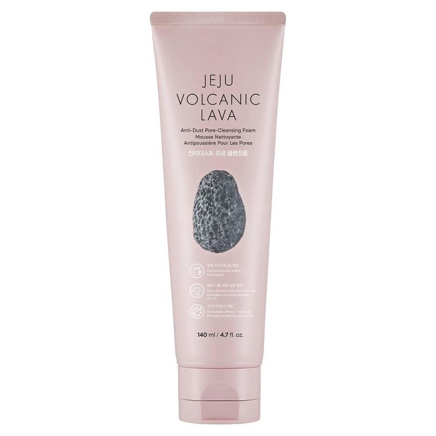 THE FACE SHOP Jeju Volcanic Lava Anti-Dust Pore-Cleansing Foam 140ml - KBeauti